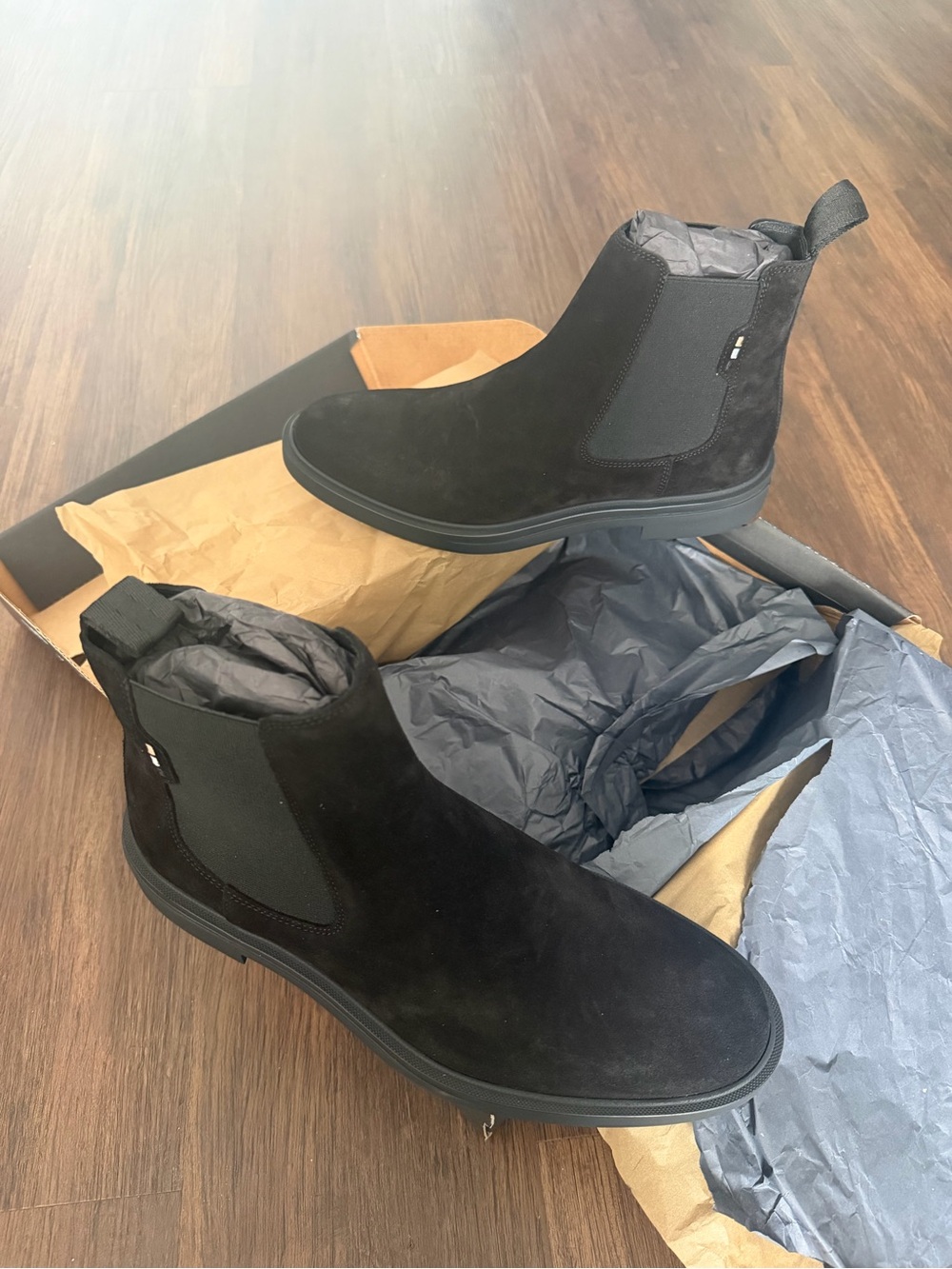 Boss Black Suede Chukka Boots